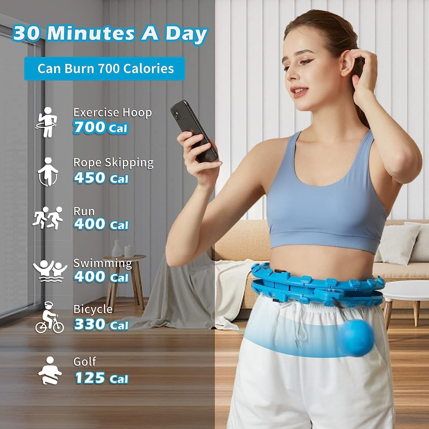 Cardio Training Hula Hoop with Countdown timer | 1 Year Warranty