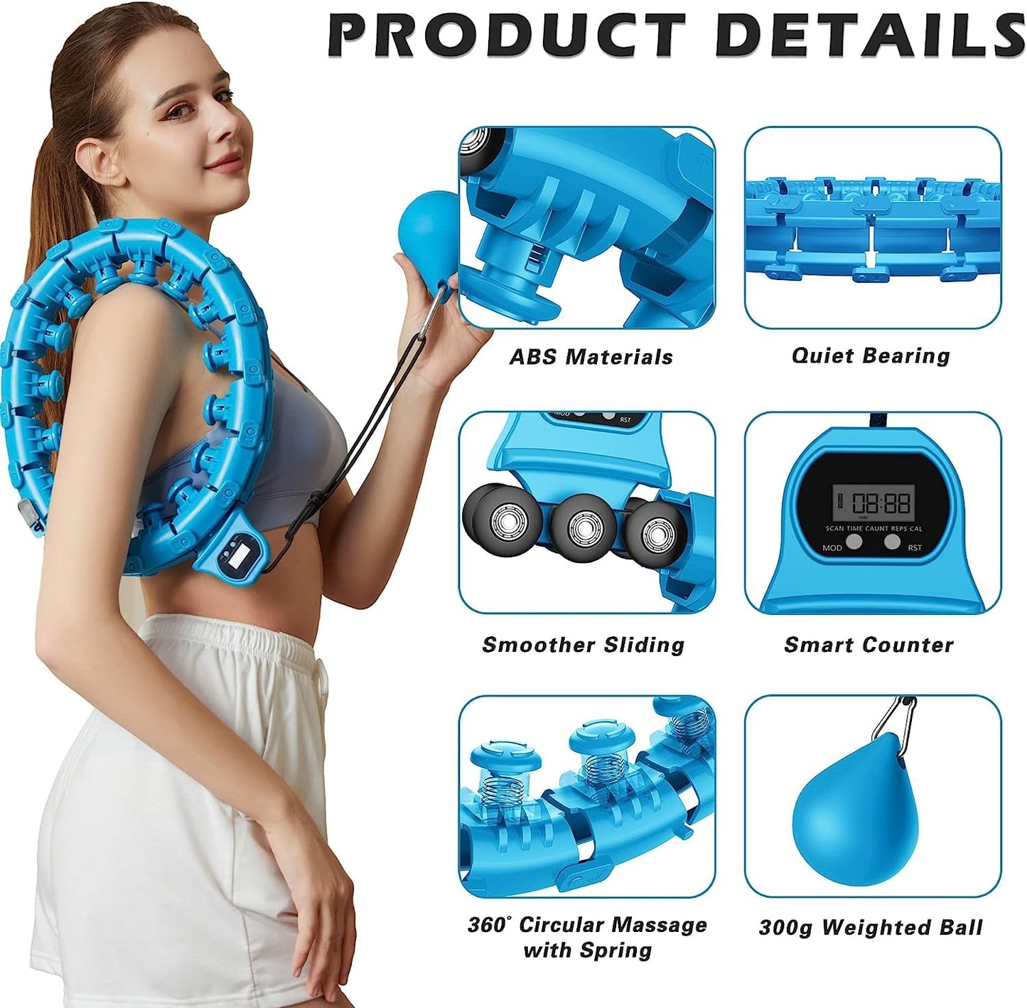 Cardio Training Hula Hoop with Countdown timer | 1 Year Warranty