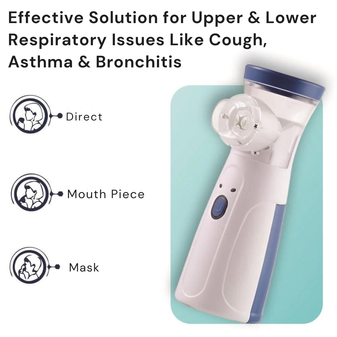 Upyogaa Portable Mesh Nebulizer for Quick, Silent & Effective Respiratory Relief | Rechargeable, Ultra-Quiet, Travel-Friendly Nebulizer for Adults & Kids