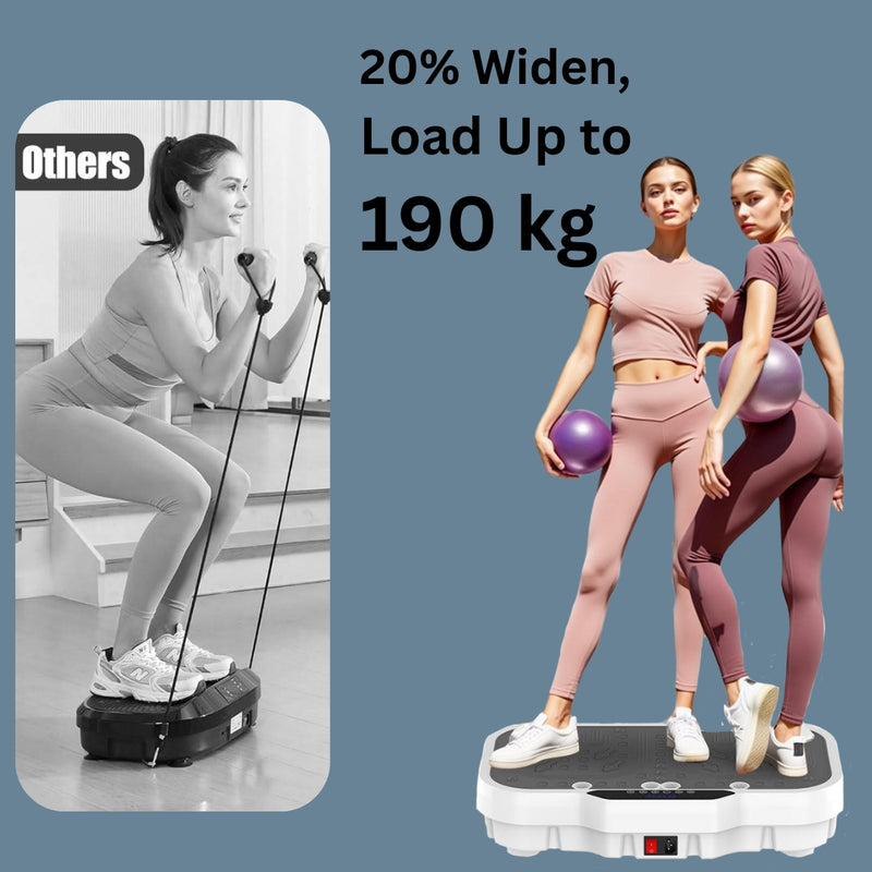 Upyogaa Vibration Plate Exercise Machine – Full-Body Workout, Lymphatic Drainage, 8000 Vibrations/min | 200 Speed Levels | Power - 200Watt | 140 KG-190 KG Capacity | 1 Year Warranty