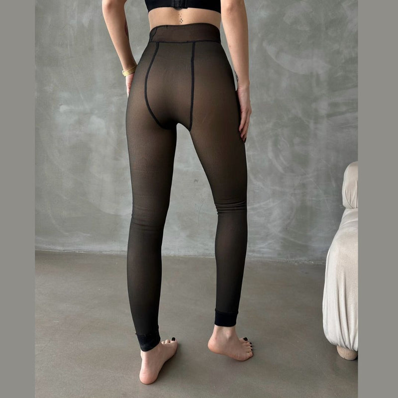 Upyogaa Fur Lined Sheer Translucent Stockings | Upgraded