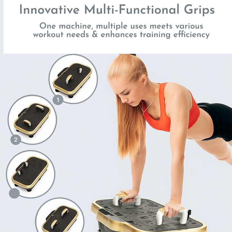 Upyogaa Vibration Plate Exercise Machine – Full-Body Workout, Lymphatic Drainage, 8000 Vibrations/min | 200 Speed Levels | Power - 200Watt | 140 KG-190 KG Capacity | 1 Year Warranty