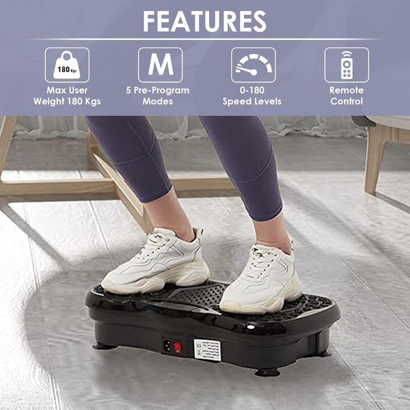 Upyogaa Vibration Plate | Fitness Platform Exercise Machine | Vibrating Lymphatic Drainage Shaking | Full Body Shaker Workout Vibrate Stand Shake Board | Sport Gym for Weight Loss Fat Burner for Women Men