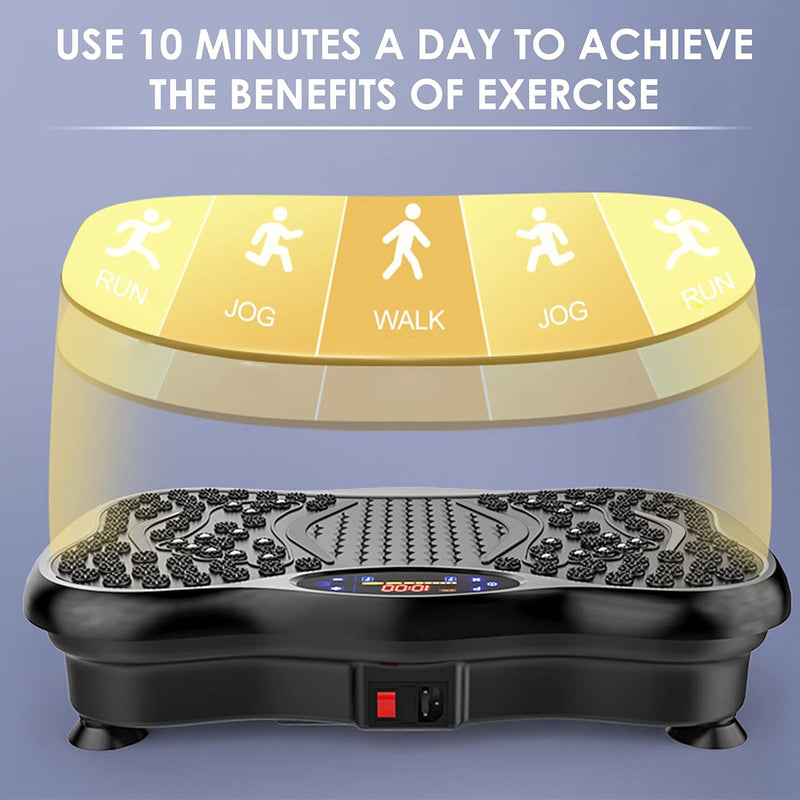 Upyogaa Vibration Plate | Fitness Platform Exercise Machine | Vibrating Lymphatic Drainage Shaking | Full Body Shaker Workout Vibrate Stand Shake Board | Sport Gym for Weight Loss Fat Burner for Women Men