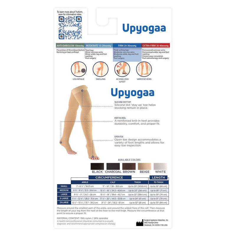 Upyogaa Medical Compression Stockings — Thigh-High (15-20 / 20-30 / 30-40 mmHg)