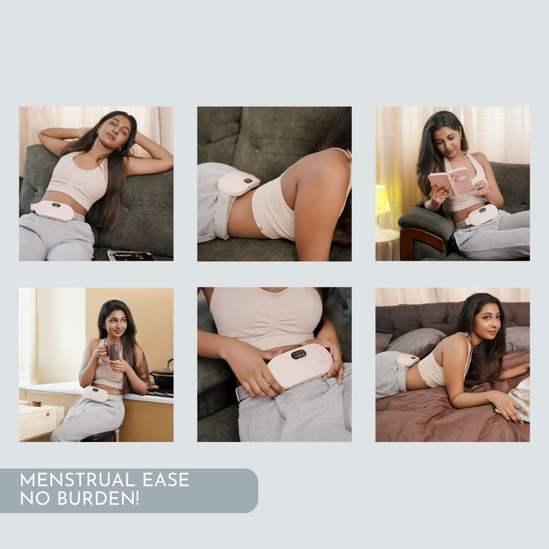Maya's Dynamic Heat & Massage Therapy for Period Cramps | 1 Year Warranty | Upgraded