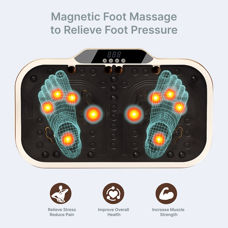 Upyogaa Vibration Plate Exercise Machine – Full-Body Workout, Lymphatic Drainage, 8000 Vibrations/min | 200 Speed Levels | Power - 200Watt | 140 KG-190 KG Capacity | 1 Year Warranty