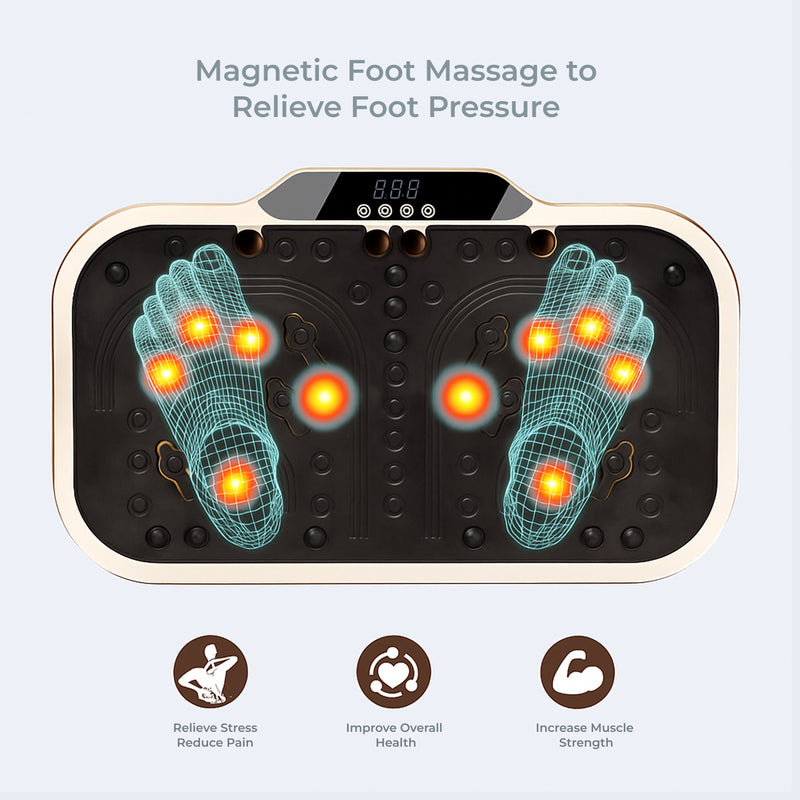 Upyogaa Vibration Plate Exercise Machine – Full-Body Workout, Lymphatic Drainage, 8000 Vibrations/min | 200 Speed Levels | Power - 200Watt | 140 KG-190 KG Capacity | 1 Year Warranty