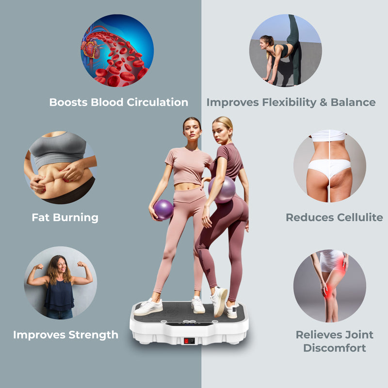 Upyogaa Vibration Plate Exercise Machine – Full-Body Workout, Lymphatic Drainage, 8000 Vibrations/min | 200 Speed Levels | Power - 200Watt | 140 KG-190 KG Capacity | 1 Year Warranty