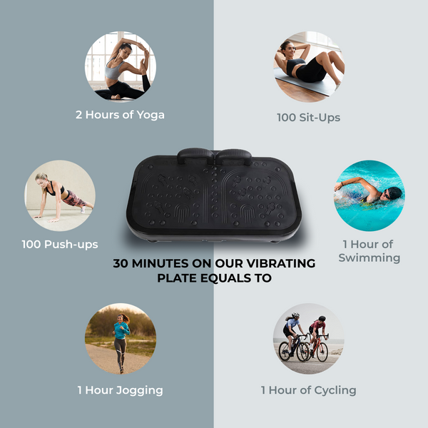 Upyogaa Vibration Plate Exercise Machine – Full-Body Workout, Lymphatic Drainage, 8000 Vibrations/min | 200 Speed Levels | Power - 200Watt | 140 KG-190 KG Capacity | 1 Year Warranty