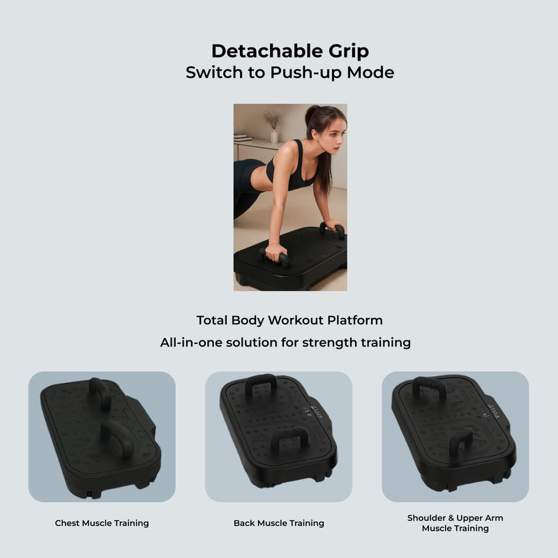 Upyogaa Vibration Plate Exercise Machine – Full-Body Workout, Lymphatic Drainage, 8000 Vibrations/min | 200 Speed Levels | Power - 200Watt | 140 KG-190 KG Capacity | 1 Year Warranty