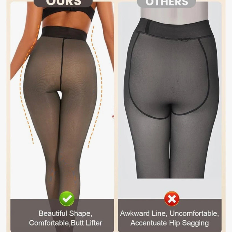 Upyogaa Fur Lined Sheer Translucent Stockings | Upgraded