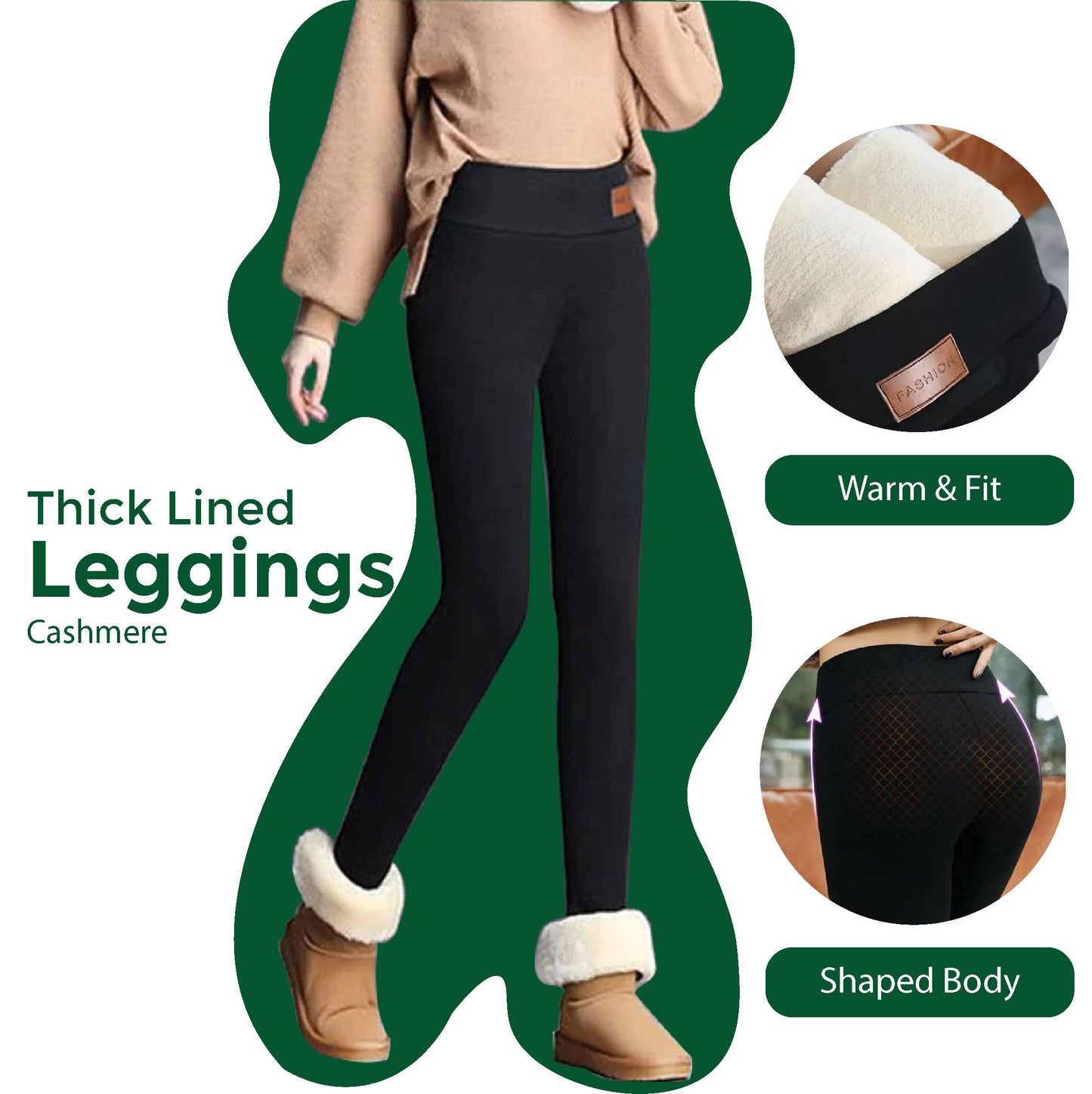 New Plus Size Ladies High Waist Warm Winter Thermal Fleece Lined Leggings  SM-3XL | eBay