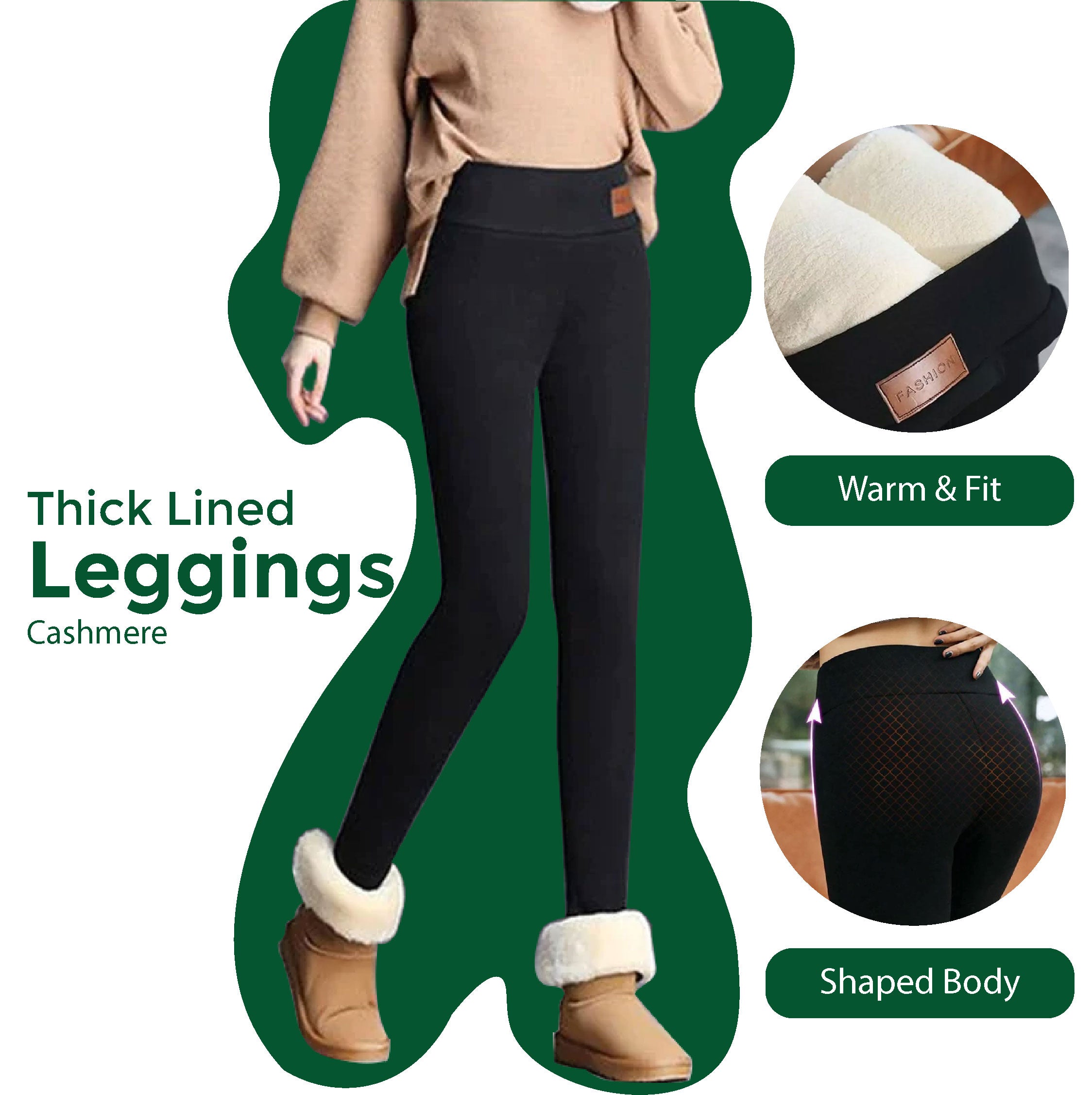 Amazon.com: Fleece Lined Leggings Women Super Thick Cashmere Winter Leggings  Plus Size High Waist Butt Lift Casual Tights : Sports & Outdoors