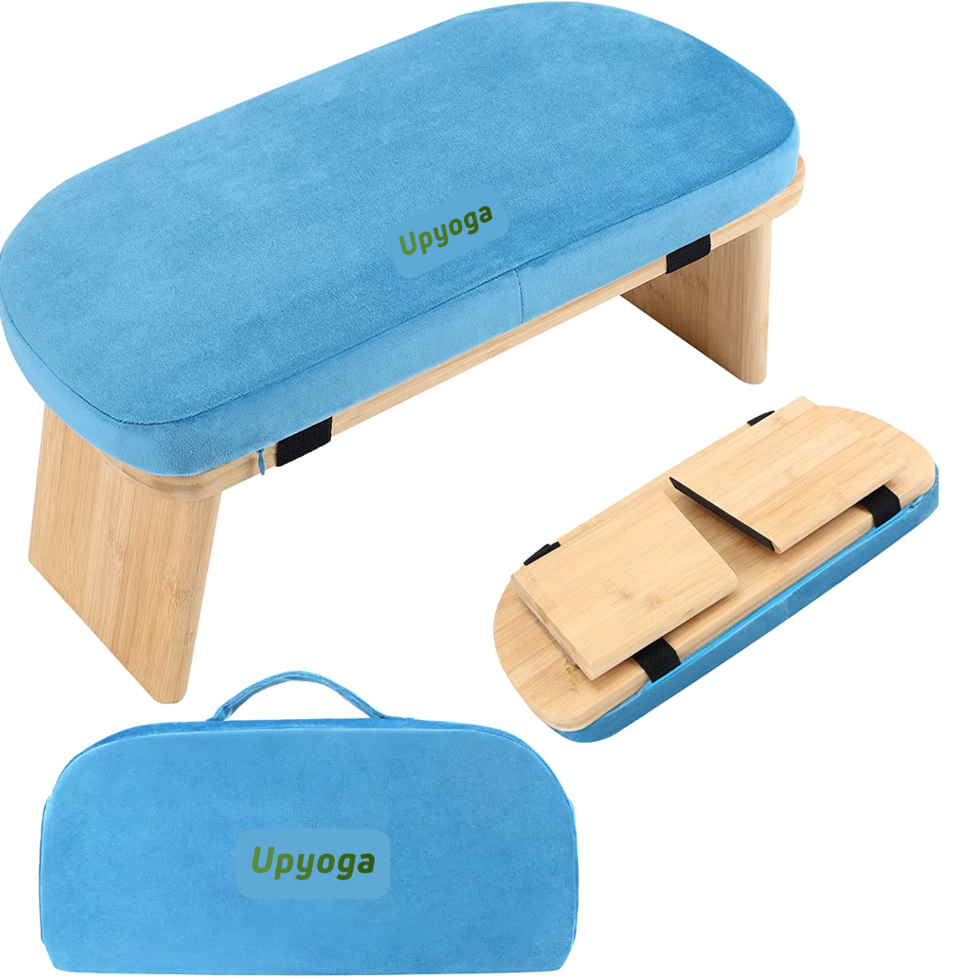 Upyoga Meditation Bench with Cushion | Sturdy Prayer Bench