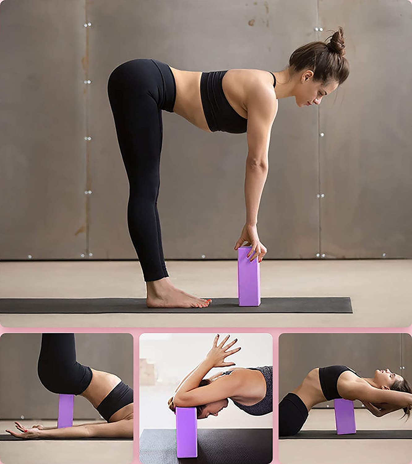 Foam Yoga Blocks, EVA Foam Blocks Supportive Yoga Blocks, Stability  High-Density Brick Fitness Accessories for Pilates Workout, Stretching,  Meditation