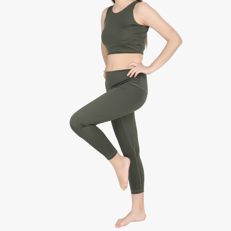 Upyogaa Women High-Waist Activewear Tights 3/4 Length