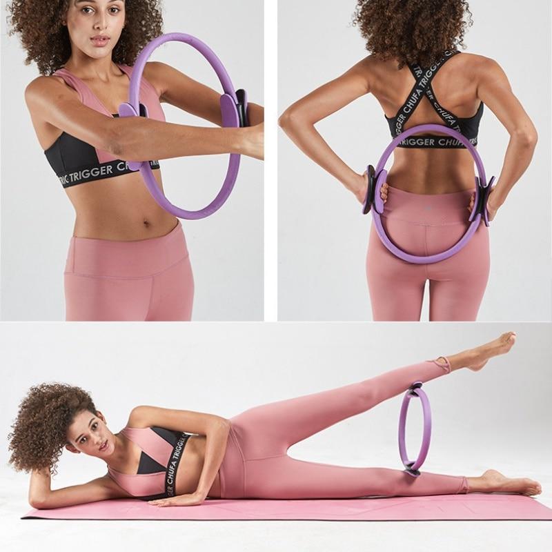 Fulllucky Yoga Pilates Circle Gymnastic Aerobic Exercise Fitness Stretch Resistance  Ring - ##Black | M.catch.com.au